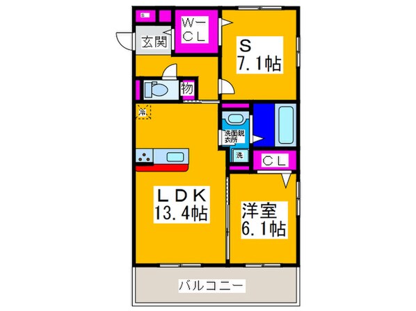 ラヴィベールメゾンの物件間取画像